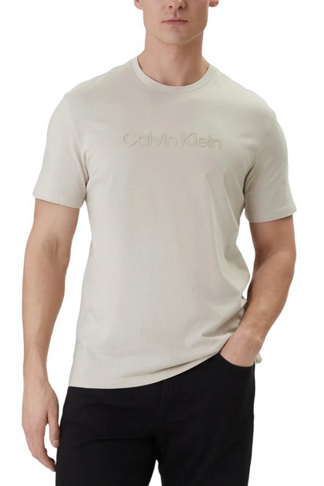 CALVIN KLEIN 30S EU WHOLESALE SPORTSWEAR GRAP T-SHIRT ΜΠΛΟΥΖΑ ΑΝΔΡΙΚΗ BEIGE
