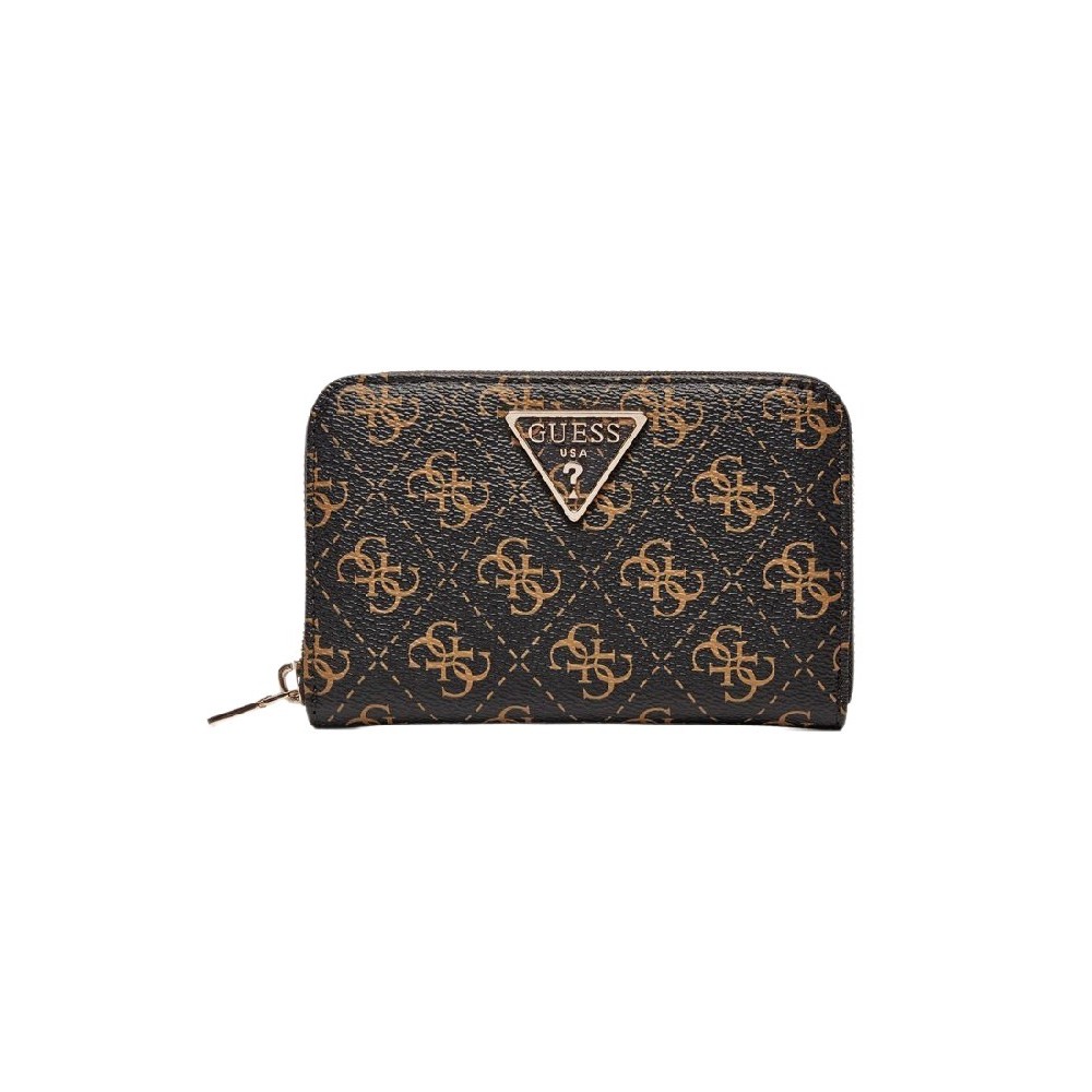 GUESS LAUREL SLG MEDIUM ZIP AROUND ΑΞΕΣΟΥΑΡ ΠΟΡΤΟΦΟΛΙ ΓΥΝΑΙΚΕΙΟ BROWN