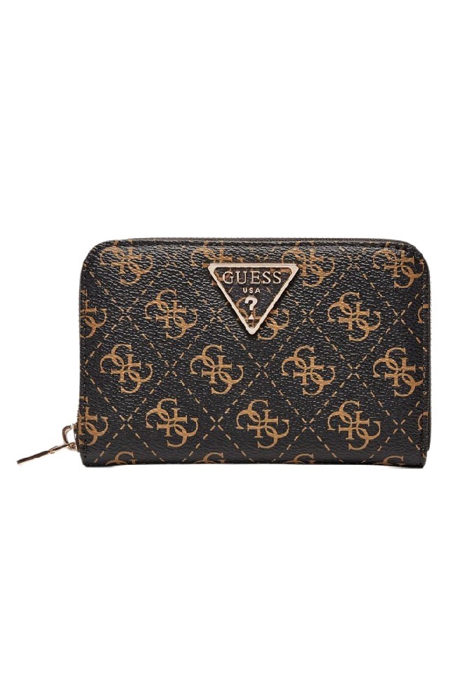 GUESS LAUREL SLG MEDIUM ZIP AROUND ΑΞΕΣΟΥΑΡ ΠΟΡΤΟΦΟΛΙ ΓΥΝΑΙΚΕΙΟ BROWN
