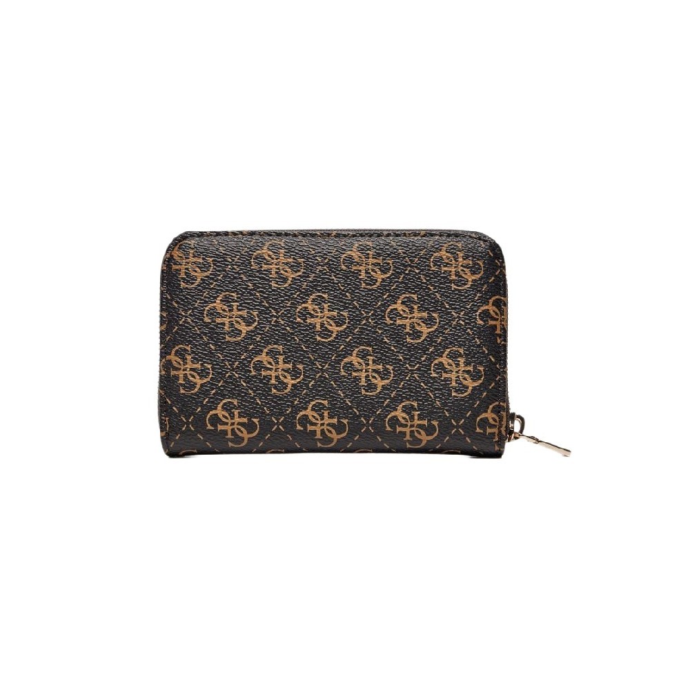 GUESS LAUREL SLG MEDIUM ZIP AROUND ΑΞΕΣΟΥΑΡ ΠΟΡΤΟΦΟΛΙ ΓΥΝΑΙΚΕΙΟ BROWN