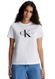 CALVIN KLEIN JEANS CORE MONOGRAM REGULAR T-SHIRT ΓΥΝΑΙΚΕΙΟ WHITE