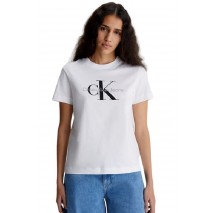 CALVIN KLEIN JEANS CORE MONOGRAM REGULAR T-SHIRT ΓΥΝΑΙΚΕΙΟ WHITE