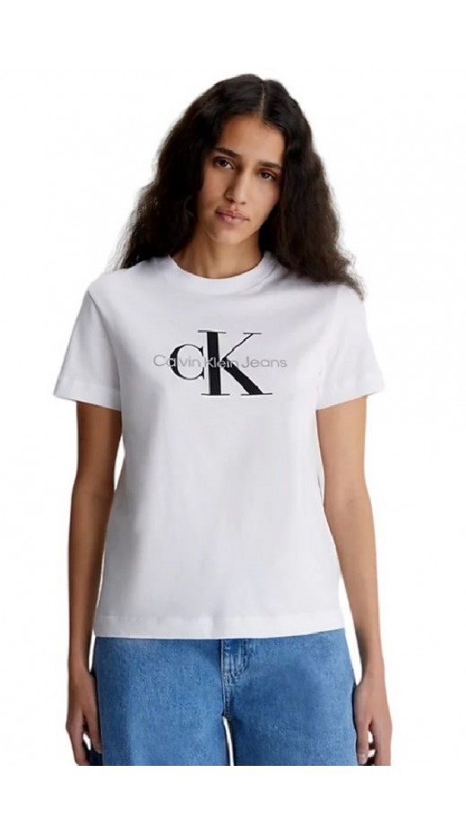 CALVIN KLEIN JEANS CORE MONOGRAM REGULAR T-SHIRT ΓΥΝΑΙΚΕΙΟ WHITE