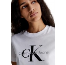 CALVIN KLEIN JEANS CORE MONOGRAM REGULAR T-SHIRT ΓΥΝΑΙΚΕΙΟ WHITE