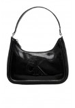 CALVIN KLEIN BOLD CK METALLIC SHOULDER BAG ΤΣΑΝΤΑ ΓΥΝΑΙΚΕΙΑ BLACK