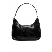 CALVIN KLEIN BOLD CK METALLIC SHOULDER BAG ΤΣΑΝΤΑ ΓΥΝΑΙΚΕΙΑ BLACK
