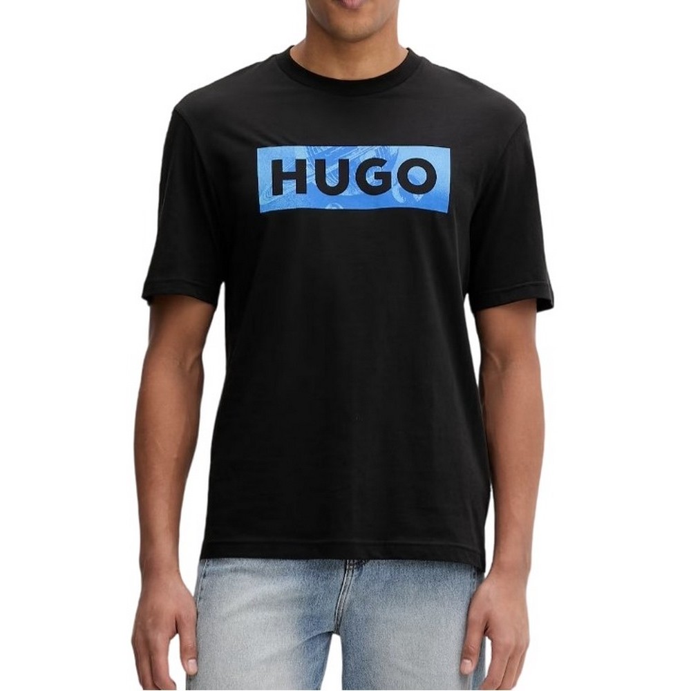 HUGO BOSS JERSEY NALIEN T-SHIRT ΜΠΛΟΥΖΑ ΑΝΔΡΙΚΗ BLACK