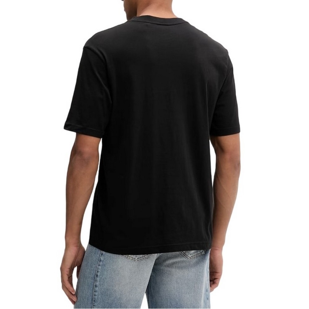 HUGO BOSS JERSEY NALIEN T-SHIRT ΜΠΛΟΥΖΑ ΑΝΔΡΙΚΗ BLACK