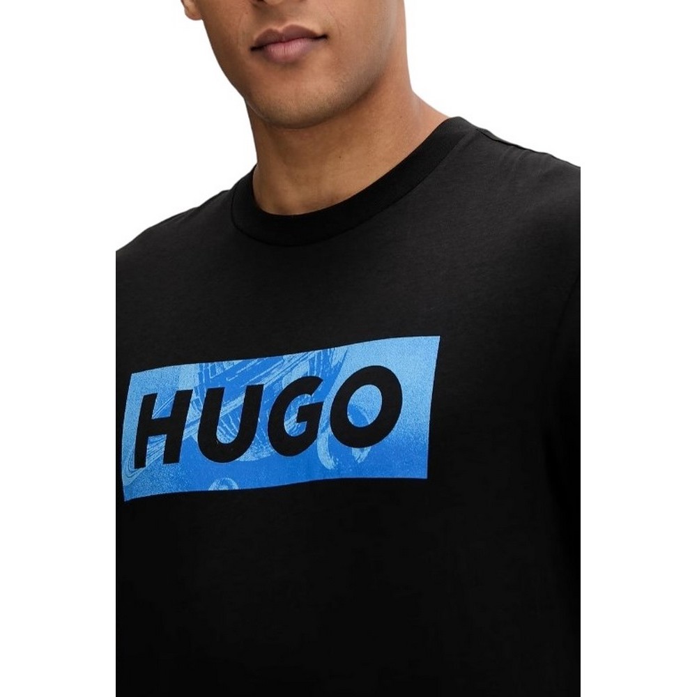 HUGO BOSS JERSEY NALIEN T-SHIRT ΜΠΛΟΥΖΑ ΑΝΔΡΙΚΗ BLACK