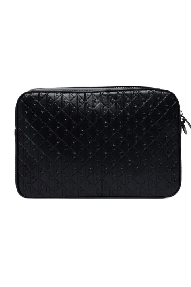 CALVIN KLEIN REFINED EMBLEM MIX POUCH W/ HAND ΤΣΑΝΤΑ ΑΝΔΡΙΚΗ BLACK