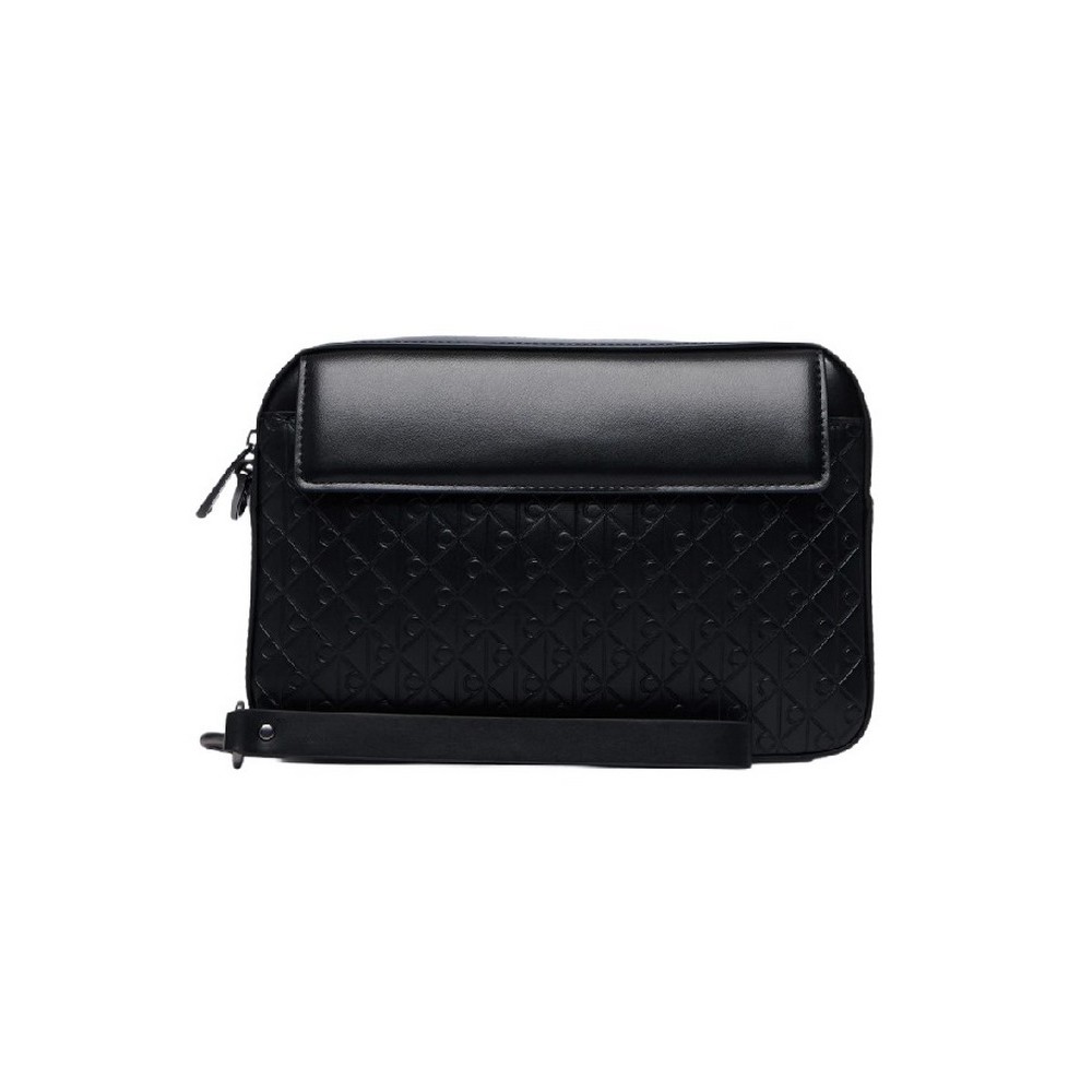 CALVIN KLEIN REFINED EMBLEM MIX POUCH W/ HAND ΤΣΑΝΤΑ ΑΝΔΡΙΚΗ BLACK
