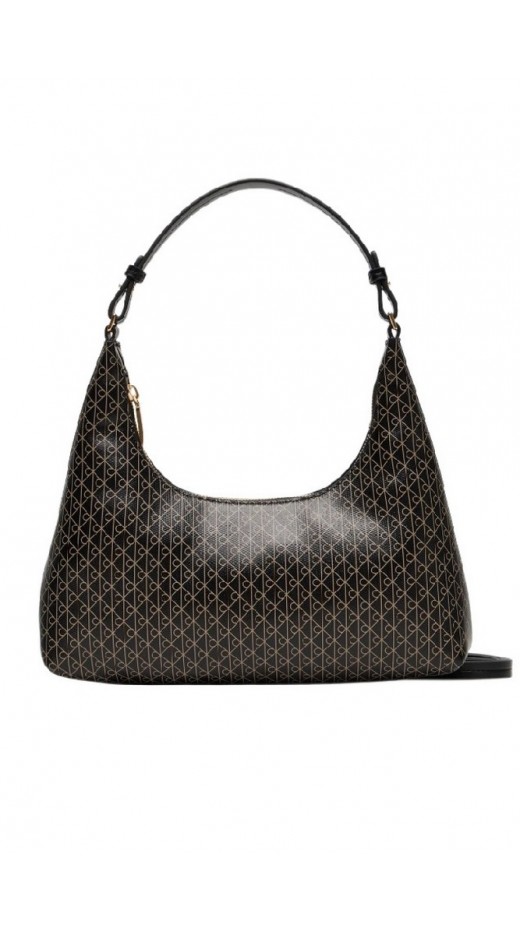 CALVIN KLEIN AOP SHOULDER BAG ΤΣΑΝΤΑ ΓΥΝΑΙΚΕΙΑ BLACK