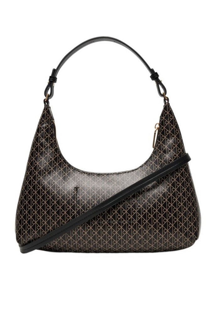 CALVIN KLEIN AOP SHOULDER BAG ΤΣΑΝΤΑ ΓΥΝΑΙΚΕΙΑ BLACK