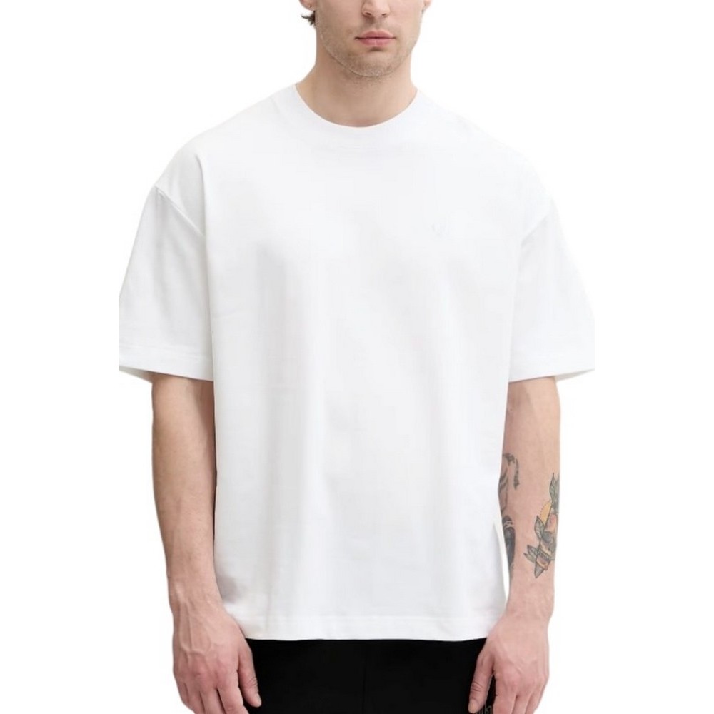 CALVIN KLEIN JEANS OVERSIZED EMBOSS MONOLOGO T-SHIRT ΜΠΛΟΥΖΑ ΑΝΔΡΙΚΗ BRIGHT WHITE