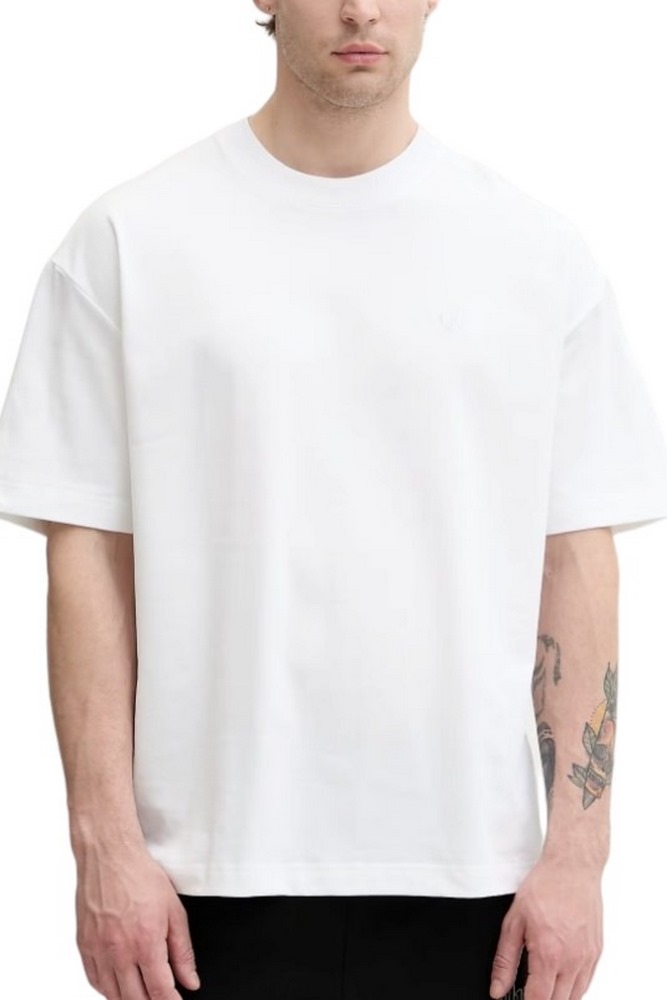 CALVIN KLEIN JEANS OVERSIZED EMBOSS MONOLOGO T-SHIRT ΜΠΛΟΥΖΑ ΑΝΔΡΙΚΗ BRIGHT WHITE
