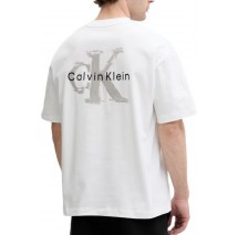 CALVIN KLEIN JEANS OVERSIZED EMBOSS MONOLOGO T-SHIRT ΜΠΛΟΥΖΑ ΑΝΔΡΙΚΗ BRIGHT WHITE