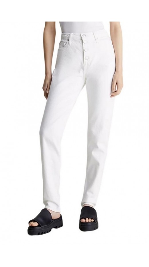 CALVIN KLEIN JEANS MOM JEAN ΠΑΝΤΕΛΟΝΙ ΓΥΝΑΙΚΕΙΟ WHITE