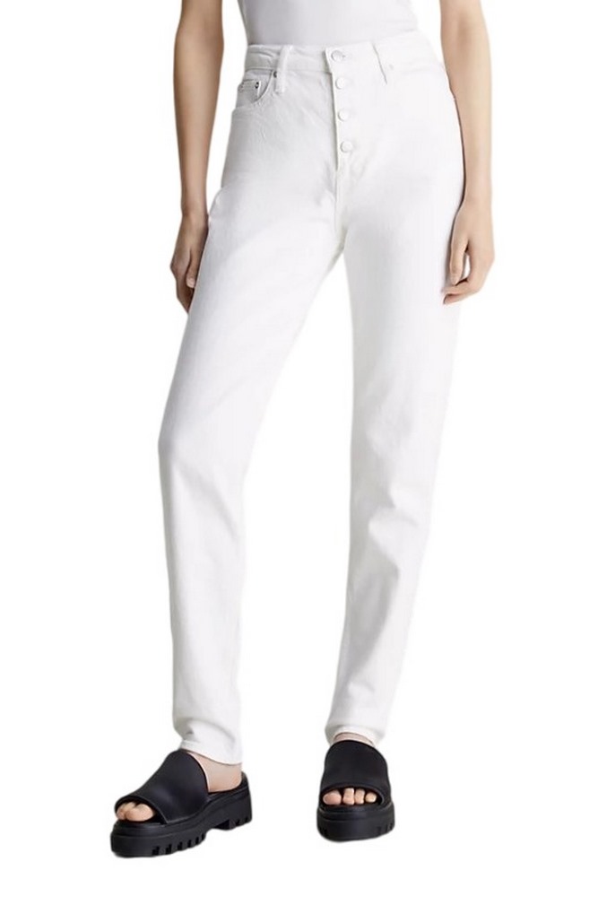 CALVIN KLEIN JEANS MOM JEAN ΠΑΝΤΕΛΟΝΙ ΓΥΝΑΙΚΕΙΟ WHITE