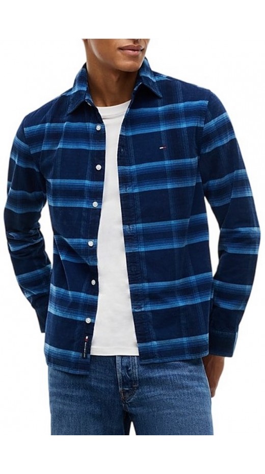 TOMMY JEANS REG PATTERN CORDUROY SHIRT ΠΟΥΚΑΜΙΣΟ ΑΝΔΡΙΚΟ NAVY