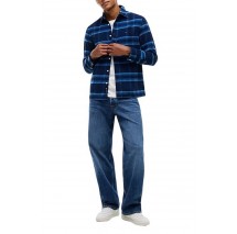 TOMMY JEANS REG PATTERN CORDUROY SHIRT ΠΟΥΚΑΜΙΣΟ ΑΝΔΡΙΚΟ NAVY