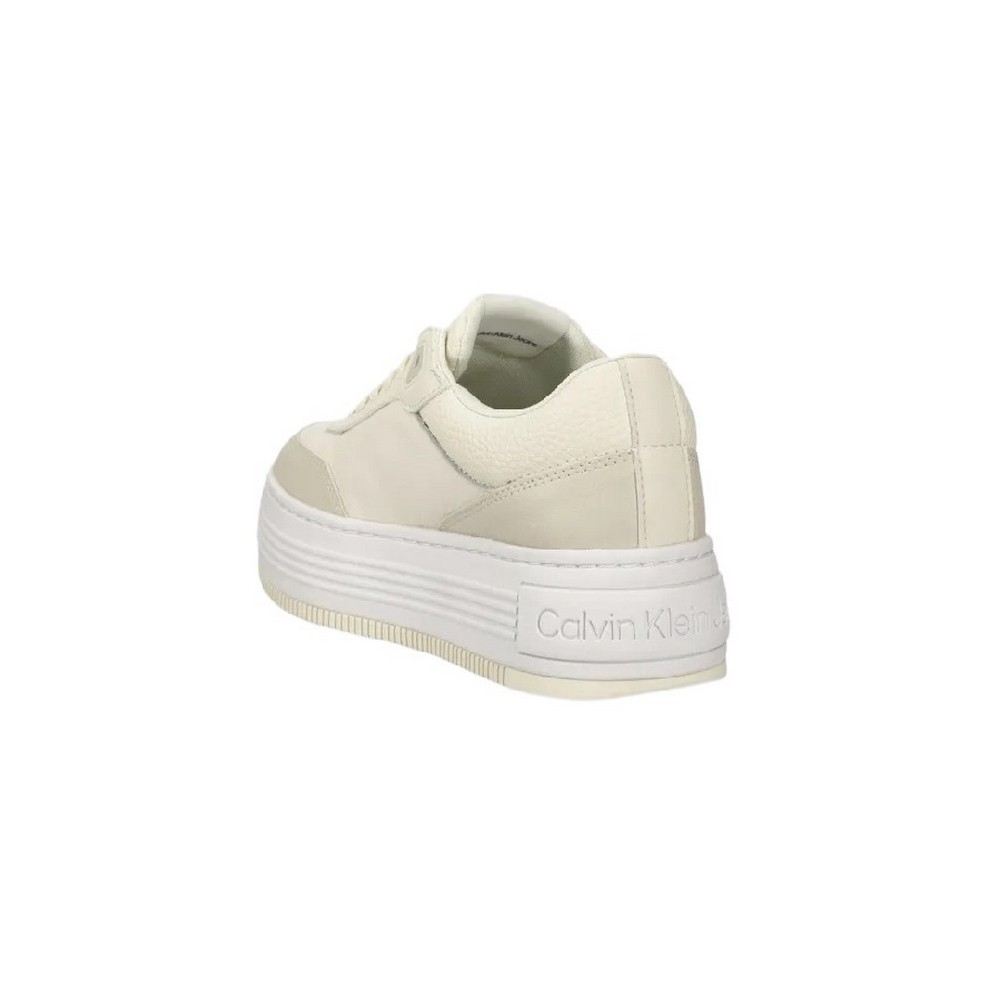 CALVIN KLEIN JEANS BOLD FLATF LOW LACE MIX ML FAD ΠΑΠΟΥΤΣΙ ΓΥΝΑΙΚΕΙΟ CREAMY WHITE