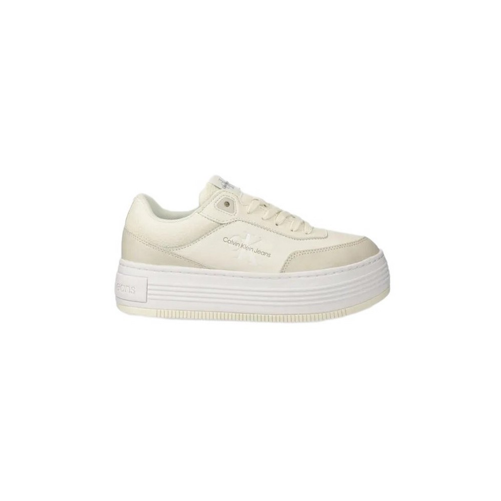 CALVIN KLEIN JEANS BOLD FLATF LOW LACE MIX ML FAD ΠΑΠΟΥΤΣΙ ΓΥΝΑΙΚΕΙΟ CREAMY WHITE