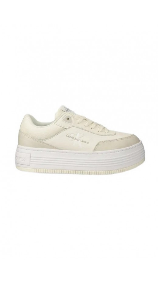 CALVIN KLEIN JEANS BOLD FLATF LOW LACE MIX ML FAD ΠΑΠΟΥΤΣΙ ΓΥΝΑΙΚΕΙΟ CREAMY WHITE