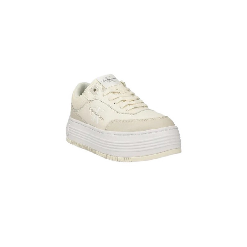 CALVIN KLEIN JEANS BOLD FLATF LOW LACE MIX ML FAD ΠΑΠΟΥΤΣΙ ΓΥΝΑΙΚΕΙΟ CREAMY WHITE