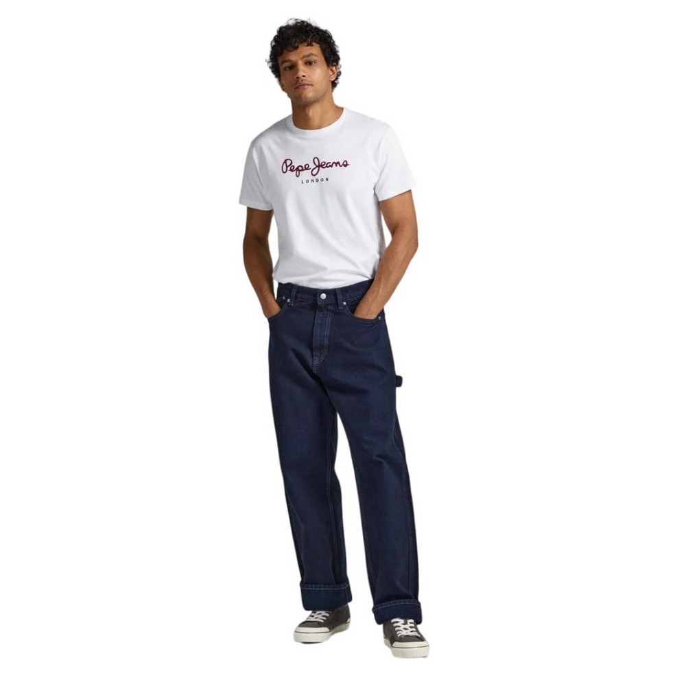 PEPE JEANS LONDON DROP 1 EGGOT-SHIRT ΜΠΛΟΥΖΑ ΑΝΔΡΙΚΗ WHITE