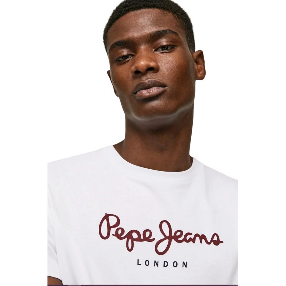 PEPE JEANS LONDON DROP 1 EGGOT-SHIRT ΜΠΛΟΥΖΑ ΑΝΔΡΙΚΗ WHITE