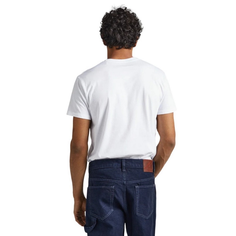 PEPE JEANS LONDON DROP 1 EGGOT-SHIRT ΜΠΛΟΥΖΑ ΑΝΔΡΙΚΗ WHITE