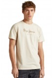 PEPE JEANS LONDON DROP 1 EGGOT-SHIRT ΜΠΛΟΥΖΑ ΑΝΔΡΙΚΗ BEIGE
