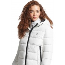 SUPERDRY ΜΠΟΥΦΑΝ HOODED SPIRIT SPORTS PUFFER ΓΥΝΑΙΚΕΙΟ WHITE