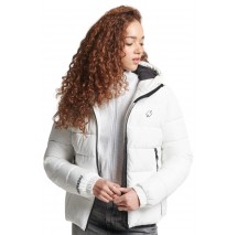 SUPERDRY ΜΠΟΥΦΑΝ HOODED SPIRIT SPORTS PUFFER ΓΥΝΑΙΚΕΙΟ WHITE
