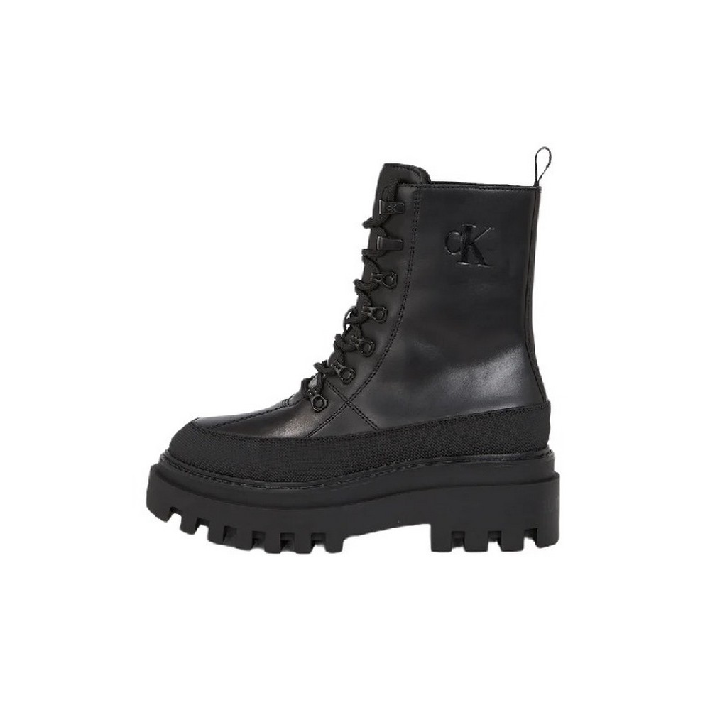 CALVIN KLEIN JEANS FLATFORM LACE UP BOOT LTH  ΠΑΠΟΥΤΣΙ ΓΥΝΑΙΚΕΙΟ BLACK