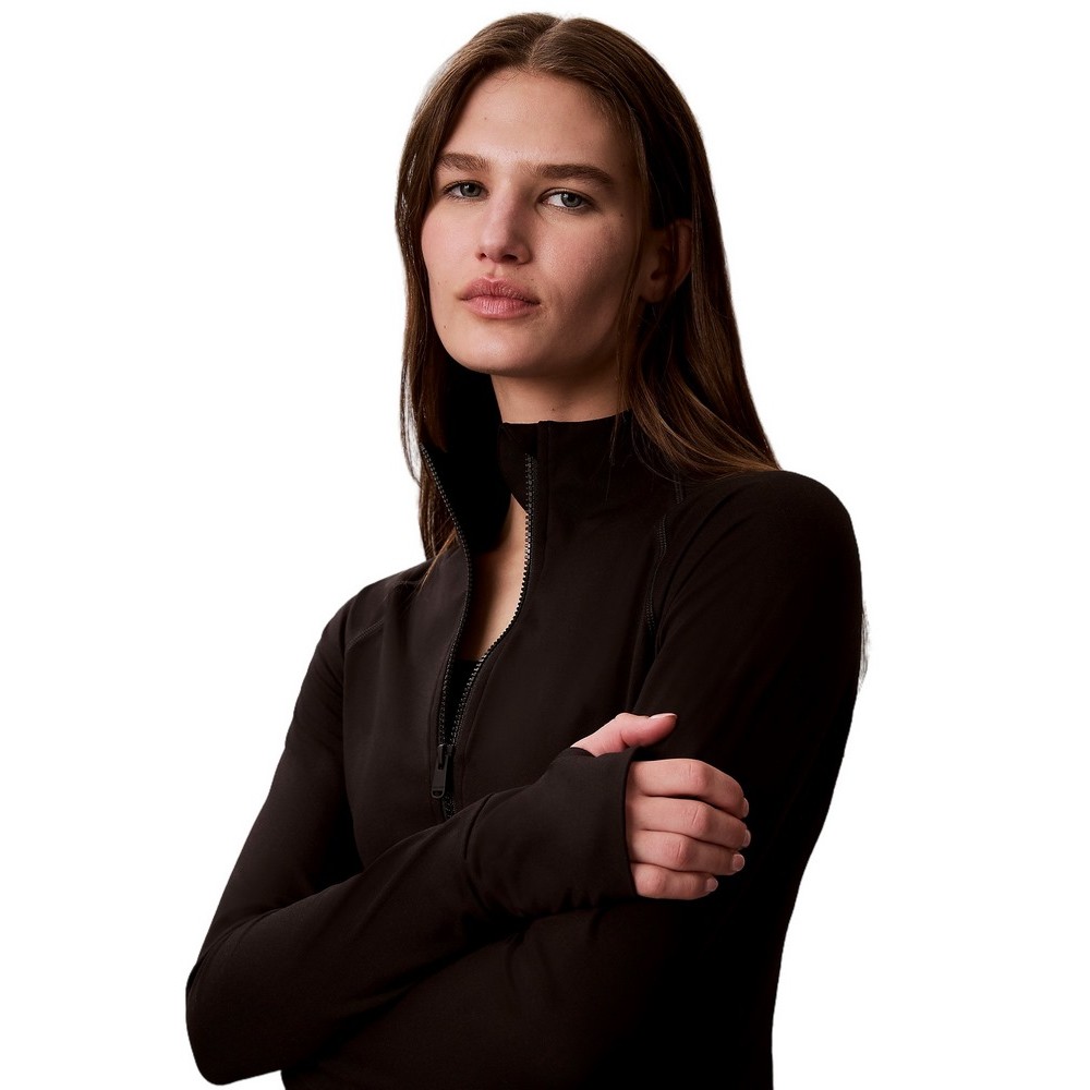 CALVIN KLEIN PERFORMANCE SOFT SPORT 1.5 FULL ZIP JACKET ΖΑΚΕΤΑ ΓΥΝΑΙΚΕΙΑ BLACK