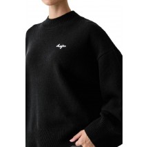 HUGO BOSS SHENNY B SWEATER ΜΠΛΟΥΖΑ ΠΛΕΚΤΗ ΓΥΝΑΙΚΕΙΑ BLACK