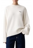 HUGO BOSS SHENNY B SWEATER ΜΠΛΟΥΖΑ ΠΛΕΚΤΗ ΓΥΝΑΙΚΕΙΑ OFF WHITE