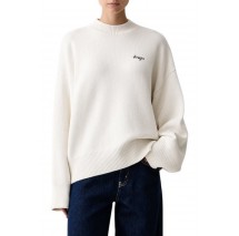 HUGO BOSS SHENNY B SWEATER ΜΠΛΟΥΖΑ ΠΛΕΚΤΗ ΓΥΝΑΙΚΕΙΑ OFF WHITE