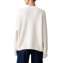HUGO BOSS SHENNY B SWEATER ΜΠΛΟΥΖΑ ΠΛΕΚΤΗ ΓΥΝΑΙΚΕΙΑ OFF WHITE