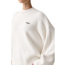 HUGO BOSS SHENNY B SWEATER ΜΠΛΟΥΖΑ ΠΛΕΚΤΗ ΓΥΝΑΙΚΕΙΑ OFF WHITE