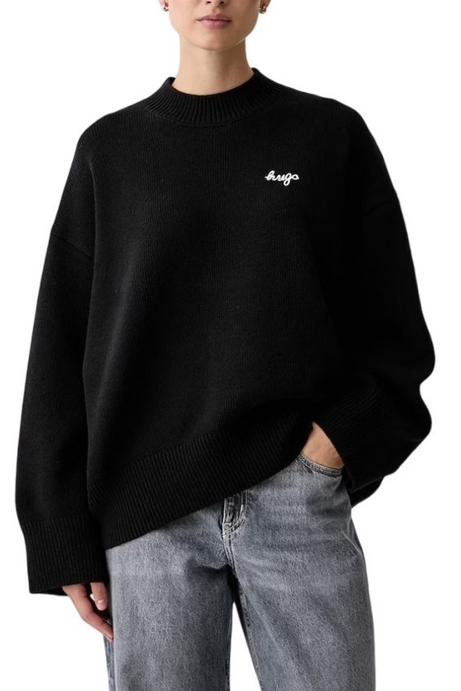 HUGO BOSS SHENNY B SWEATER ΜΠΛΟΥΖΑ ΠΛΕΚΤΗ ΓΥΝΑΙΚΕΙΑ BLACK
