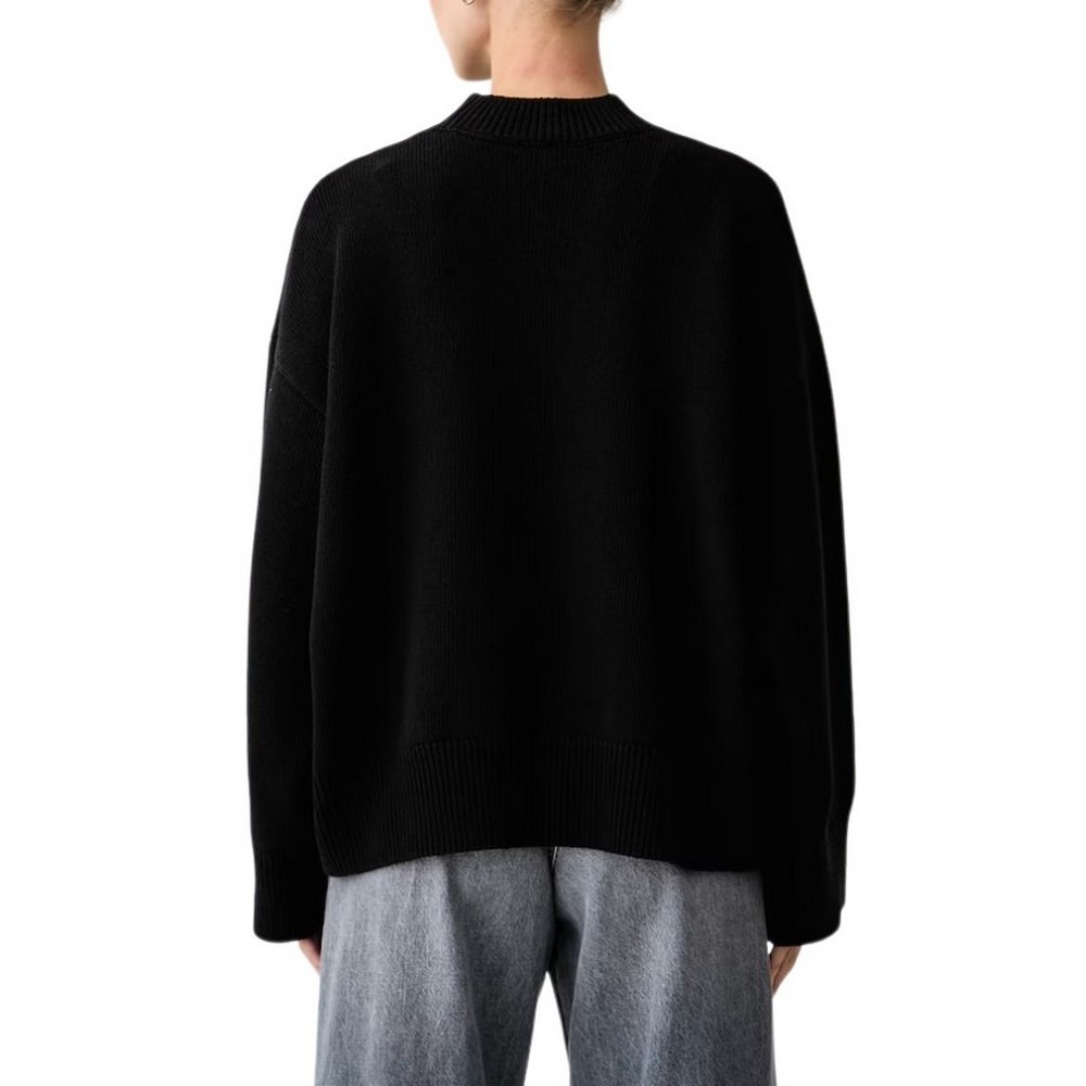 HUGO BOSS SHENNY B SWEATER ΜΠΛΟΥΖΑ ΠΛΕΚΤΗ ΓΥΝΑΙΚΕΙΑ BLACK