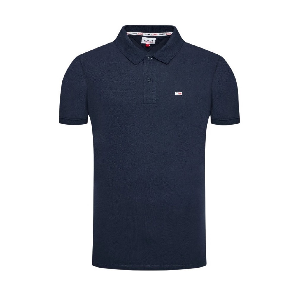 TOMMY JEANS SLIM PLACKET POLO T-SHIRT ΜΠΛΟΥΖΑ ΑΝΔΡΙΚΗ NAVY