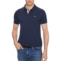 TOMMY JEANS SLIM PLACKET POLO T-SHIRT ΜΠΛΟΥΖΑ ΑΝΔΡΙΚΗ NAVY