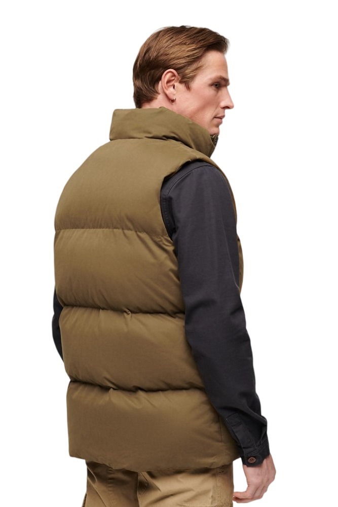 SUPERDRY D3 OVIN MF NON HOODED GILET ΜΠΟΥΦΑΝ ΓΙΛΕΚΟ ΑΝΔΡΙΚΟ KHAKI