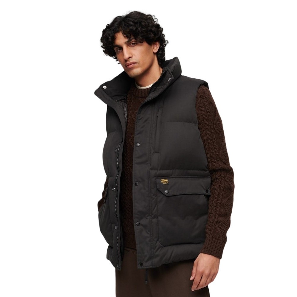 SUPERDRY MF NON HOODED GILET ΜΠΟΥΦΑΝ ΓΙΛΕΚΟ ΑΝΔΡΙΚΟ BLACK