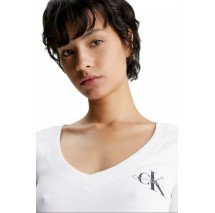 CALVIN KLEIN JEANS MONOLOGO LONG SLEEVE ΜΠΛΟΥΖΑ ΓΥΝΑΙΚΕΙΑ WHITE