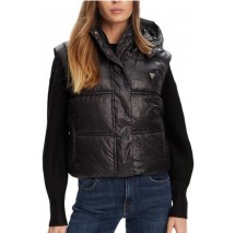 GUESS ERNESTINE CROP PADDED VEST ΜΠΟΥΦΑΝ ΓΥΝΑΙΚΕΙΟ BLACK