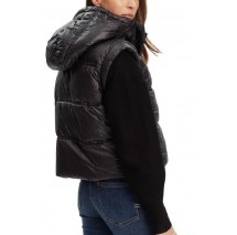 GUESS ERNESTINE CROP PADDED VEST ΜΠΟΥΦΑΝ ΓΥΝΑΙΚΕΙΟ BLACK